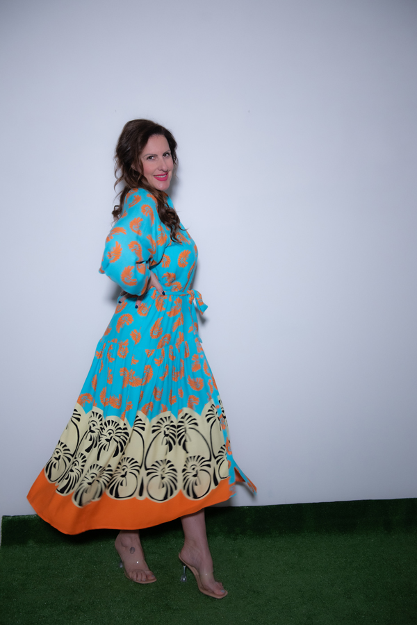 Φόρεμα Boho γαλάζιο με σχέδια - Image 2