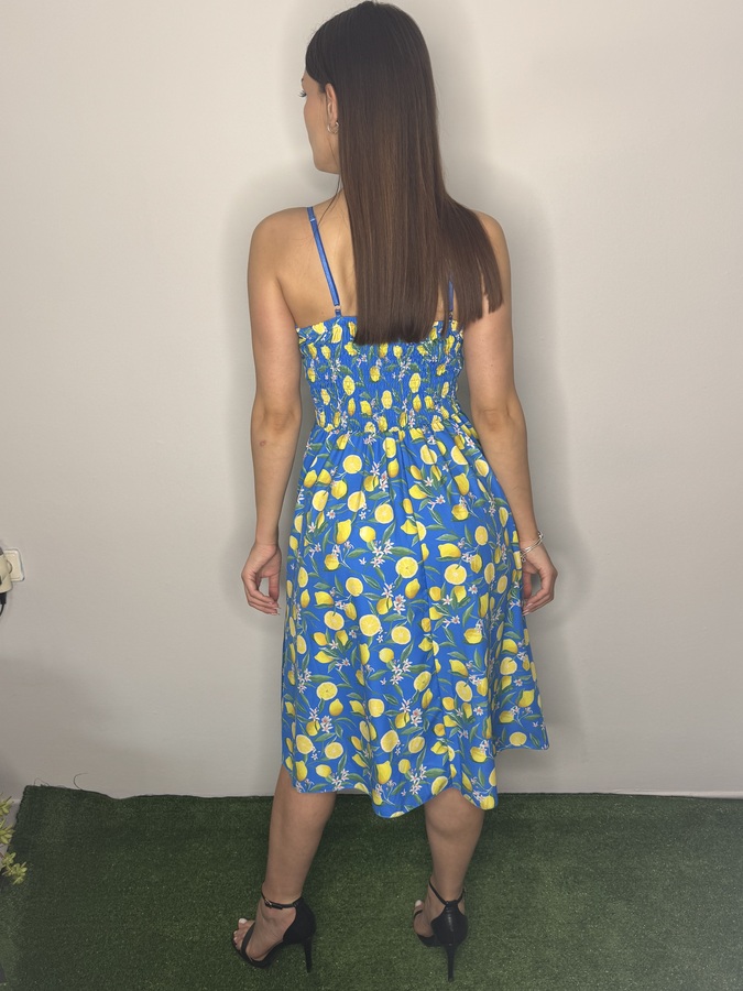 ΦΟΡΕΜΑ ΜΕ ΤΙΡΑΝΤΕΣ ΜΠΛΕ ΜΕ ΛΕΜΟΝΑΚΙΑ - Image 3