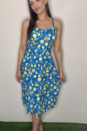 ΦΟΡΕΜΑ ΜΕ ΤΙΡΑΝΤΕΣ ΜΠΛΕ ΜΕ ΛΕΜΟΝΑΚΙΑ