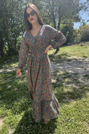 ΦΟΡΕΜΑ BOHO ΜΕ ΜΑΚΡΙΑ ΜΑΝΙΚΙΑ